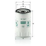 MANN-FILTER Engine Oil Filter W 719/7
