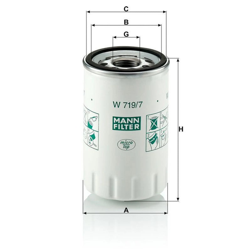 MANN-FILTER Engine Oil Filter W 719/7