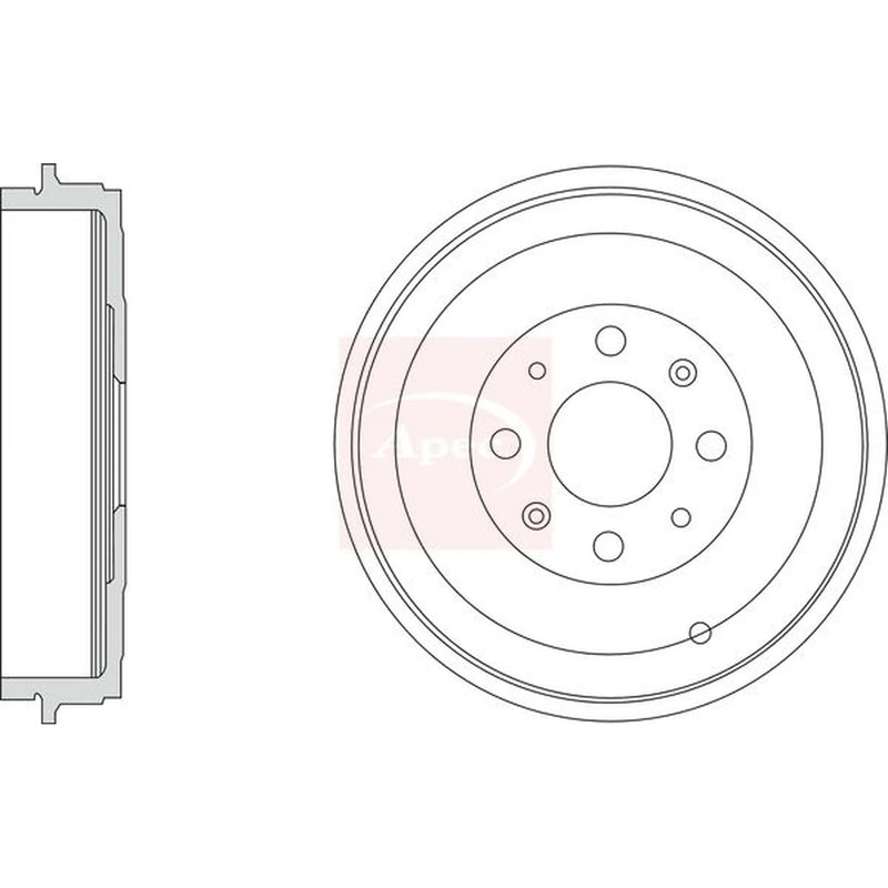 Apec Brake Drum Assembly Rear DRM9941