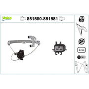 Valeo Electric Window Regulator Lifter Left Front 851580