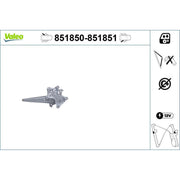 Valeo Electric Window Regulator Lifter Right Rear 851851
