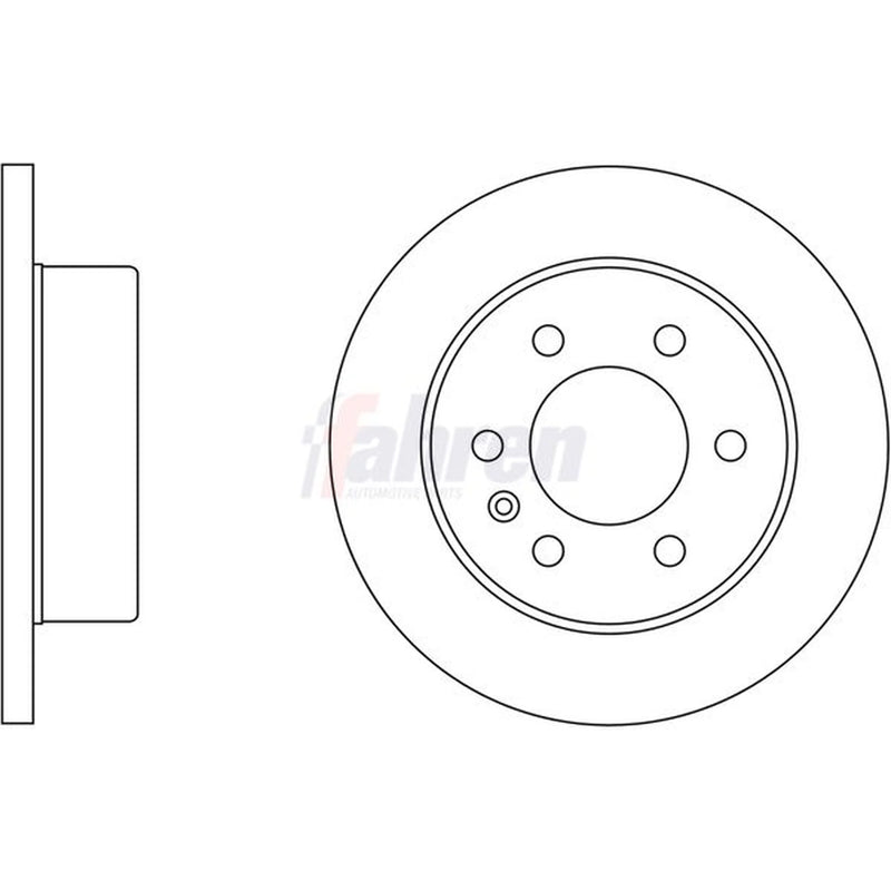 Fahren 2 x Solid Rear Brake Discs FBD6023-x2
