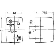 Hella Auxiliary Direction Indicator Lateral Mounting Conne 2BM 002 652-051