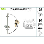 Valeo Electric Window Regulator Lifter Right Front 850197