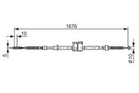 Bosch Handbrake Cable 1987477815