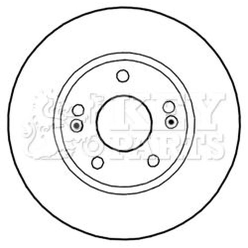 Key Parts 2 x Vented Front Brake Discs KBD5270-x2