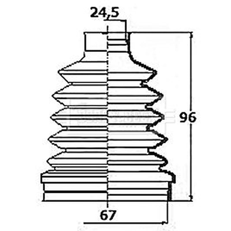 Borg & Beck Drive Shaft Bellow Kit transmission sided Thermopl BCB6160