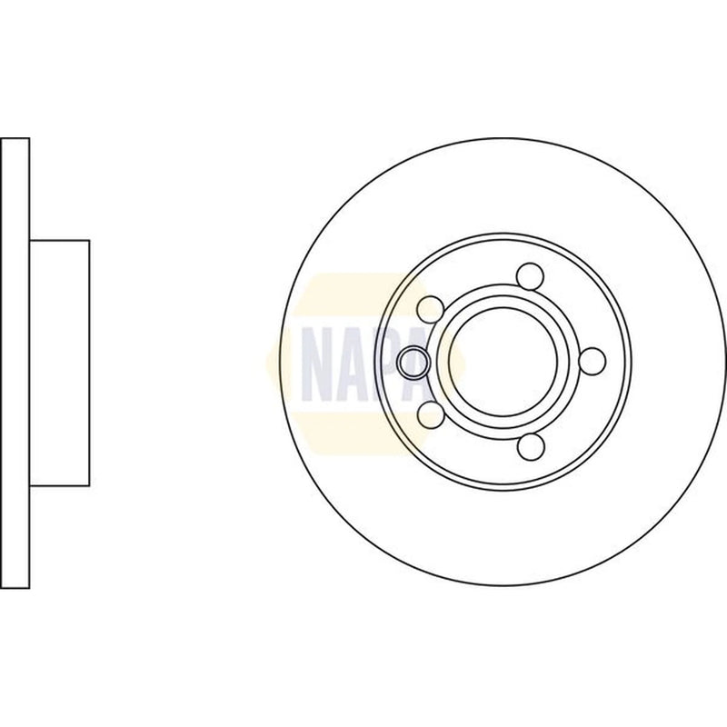 NAPA 2 x Solid Front Brake Discs NBD5892-x2