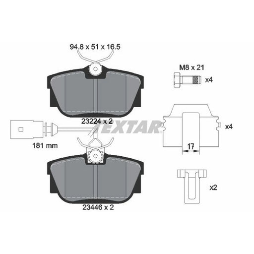 Textar Rear Brake Pad Set 2344605