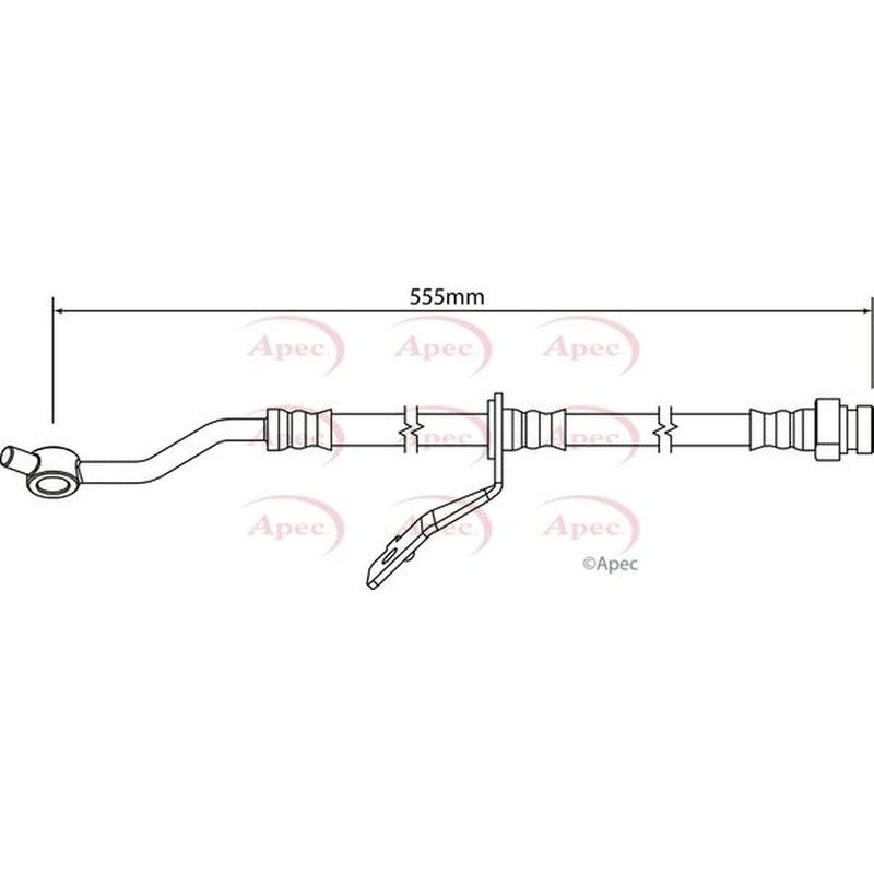 Apec Brake Hydraulic Hose Line Front Left HOS4260