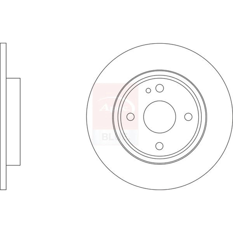 Apec 2 x Solid Rear Brake Discs SDK7013-x2