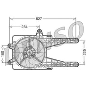 Denso Engine Cooling Fan fits Fiat Punto 1993-1999 1.2