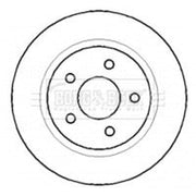 Borg & Beck 2 x Solid Rear Brake Discs BBD4403-x2