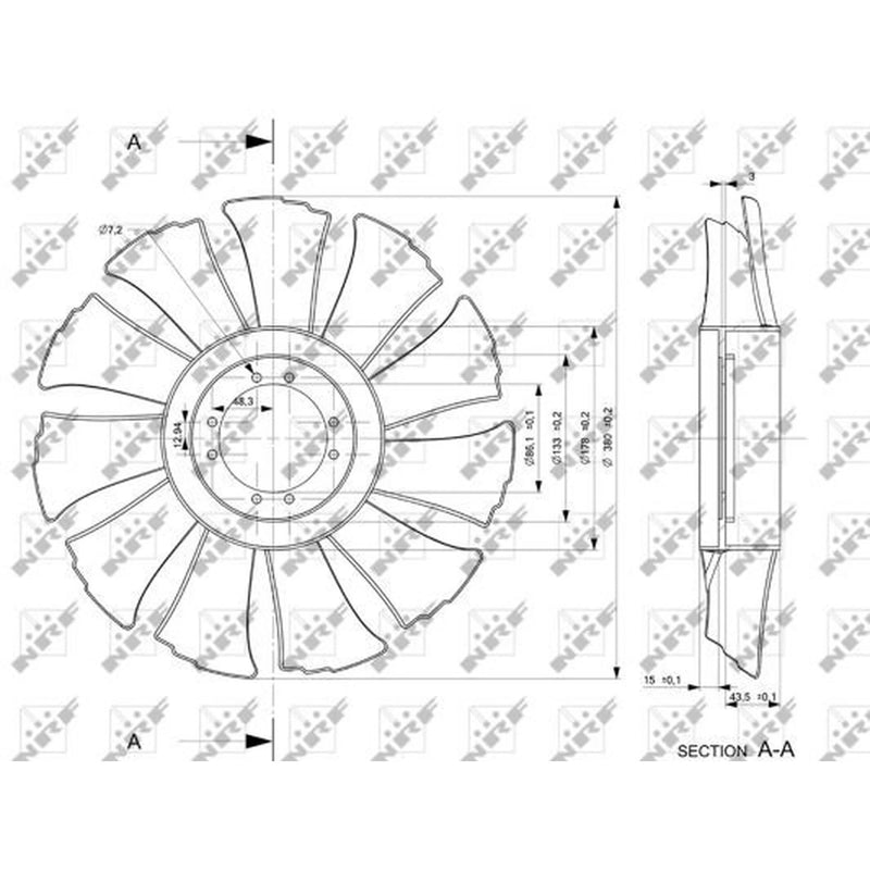 NRF Radiator Cooling Fan Blade 49846