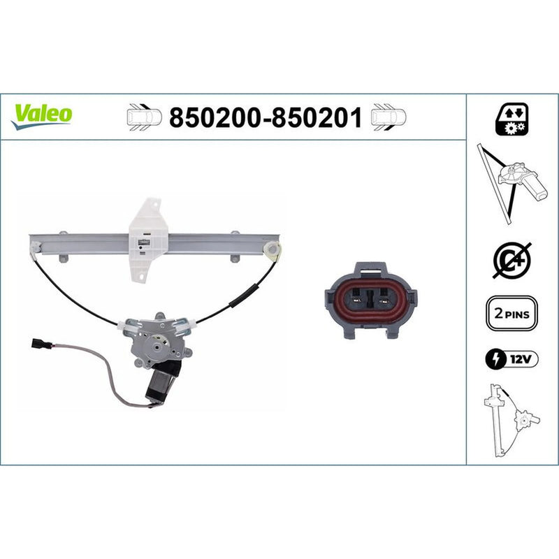 Valeo Electric Window Regulator Lifter Left Front 850200