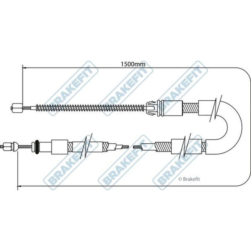 Apec Handbrake Cable Right Rear BBC3076