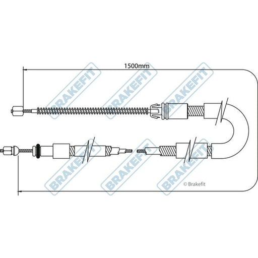 Apec Handbrake Cable Right Rear BBC3076