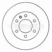 Borg & Beck 2 x Vented Front Brake Discs BBD4570-x2
