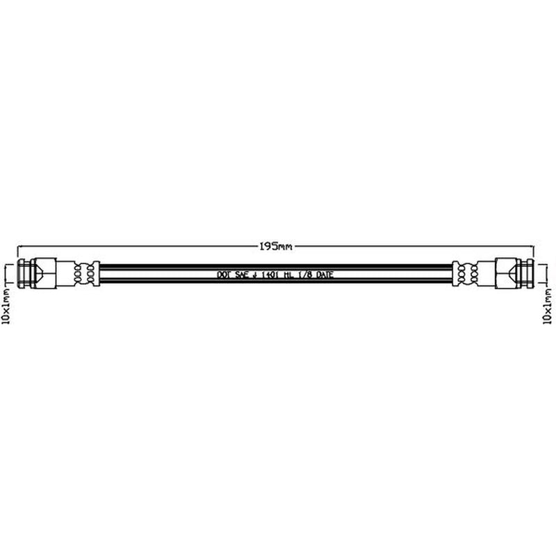 Abtex Brake Hydraulic Hose Line Right ABH1267