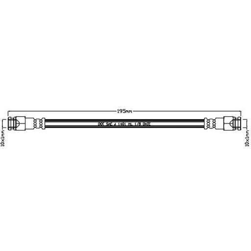 Abtex Brake Hydraulic Hose Line Right ABH1267