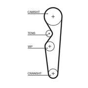 Gates Timing Belt Cambelt 97 Teeth 5138