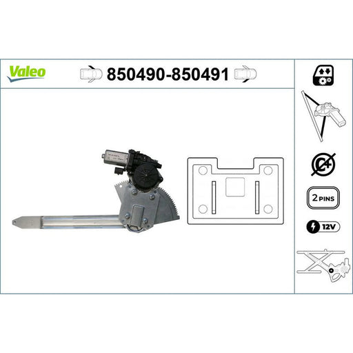 Valeo Electric Window Regulator Lifter Right Fro 850491