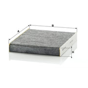 MANN-FILTER Cabin Air Filter (Pollen Filter) behind the glov CUK 2145