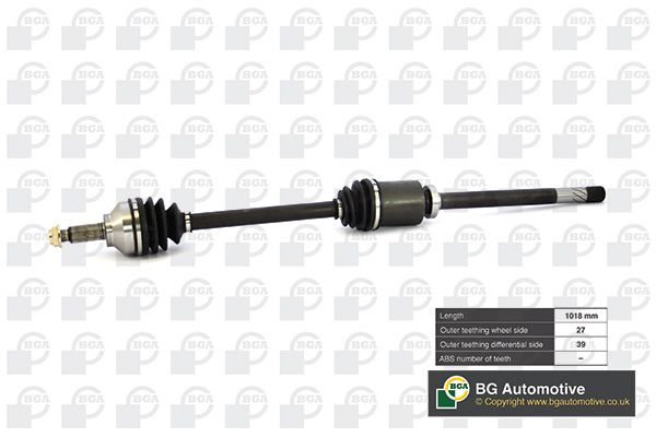 Bga CV Drive Shaft Driveshaft Front 1018mm DS7319R
