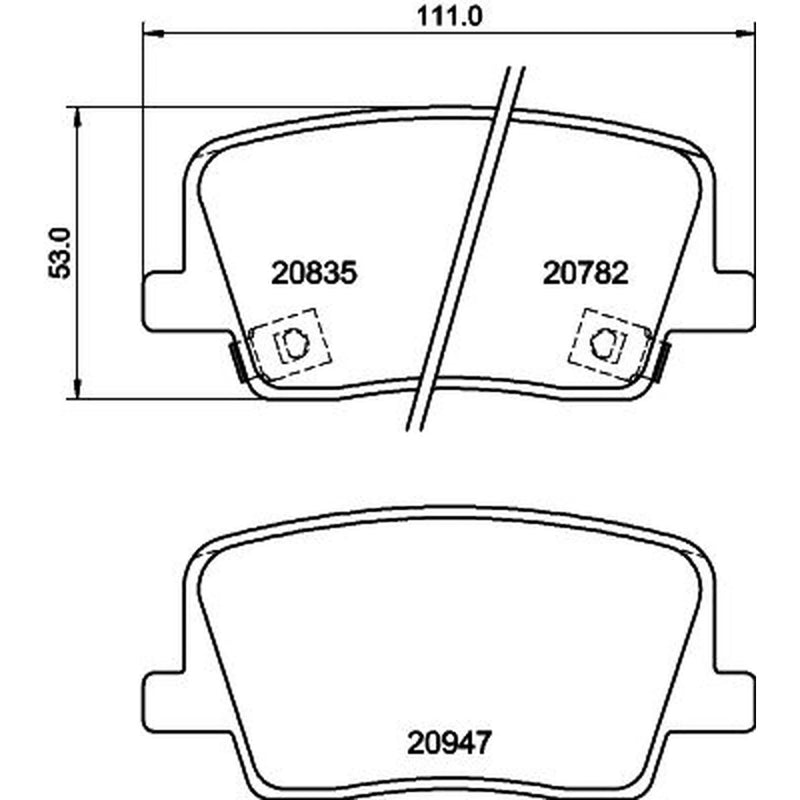 DON Rear Brake Pad Set PCP1840