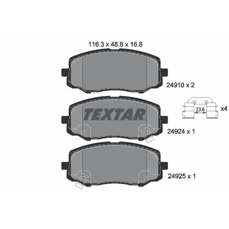 Textar Front Brake Pad Set 2491001