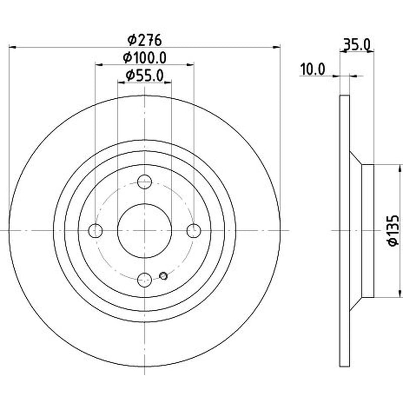 DON 2 x Solid Rear Brake Discs PCD15002
