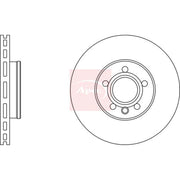Apec 2 x Vented Front Brake Discs DSK2166-x2