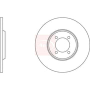 Apec 2 x Solid Rear Brake Discs DSK705-x2