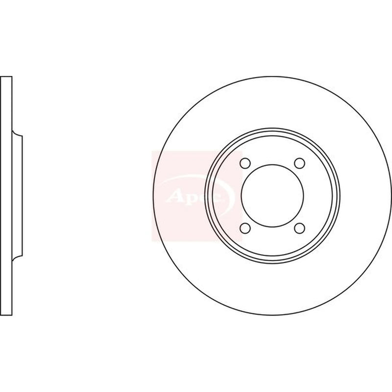 Apec 2 x Solid Rear Brake Discs DSK705-x2