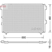 Denso Air Conditioning Condenser fits Toyota Hiace IV 1995-2006 2.4 2.5 2.7