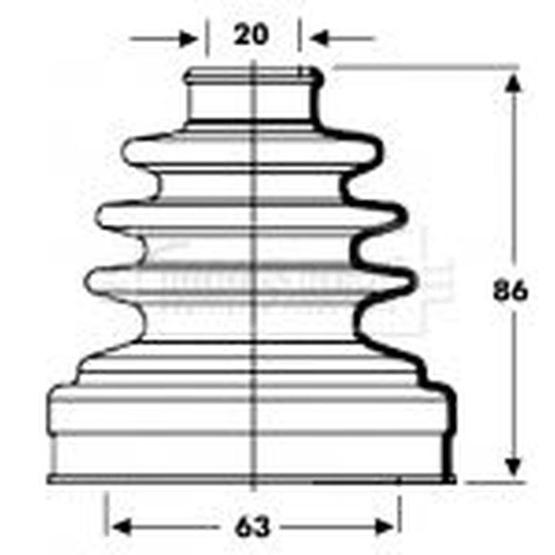 Borg & Beck Drive Shaft Bellow Kit transmission sided BCB2801