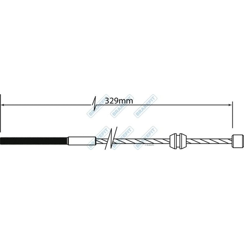 Apec Handbrake Cable Front BBC3468