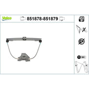 Valeo Electric Window Regulator Lifter Right Front 851879