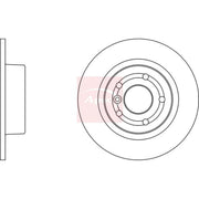 Apec 2 x Solid Rear Brake Discs DSK952-x2