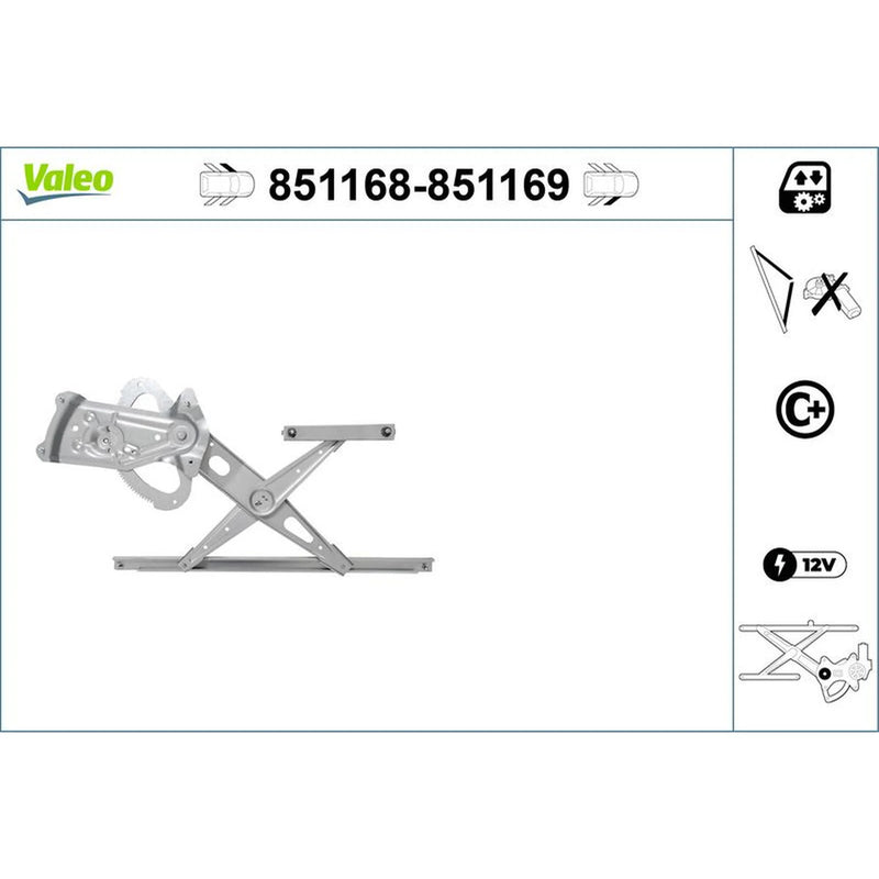 Valeo Electric Window Regulator Lifter Right Front 851169