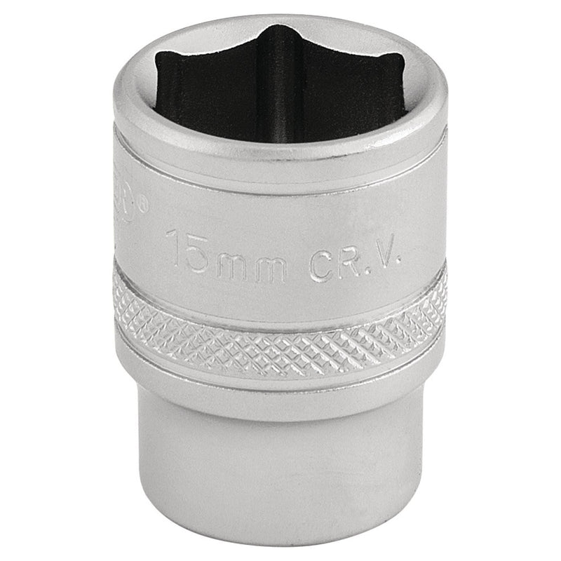 Draper 6 Point Metric Socket, 3/8" Sq. Dr., 15mm 16541 Draper  - Town Parts