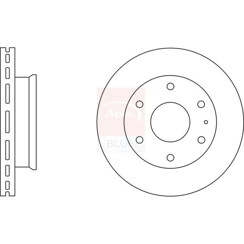 Apec 2 x Vented Front Brake Discs SDK6648-x2