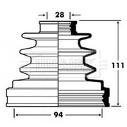 Borg & Beck Drive Shaft Bellow Kit transmission side BCB2877
