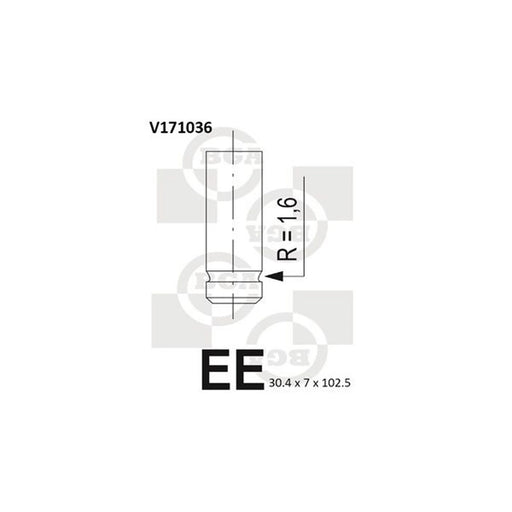 BGA Engine Intake Valve 30mm Head V171036