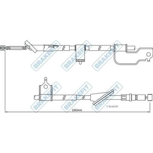 Apec Handbrake Cable Right Rear BBC3214