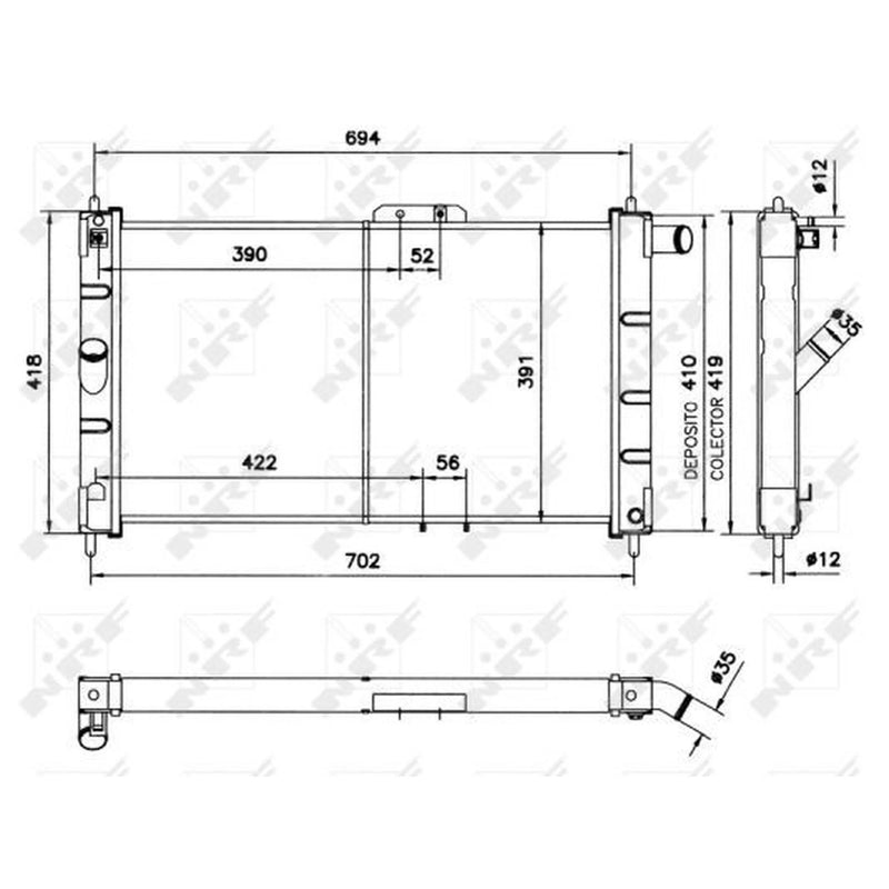 NRF Engine Radiator 52055