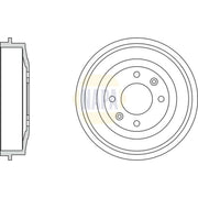 NAPA Brake Drum Assembly Rear NDR1022