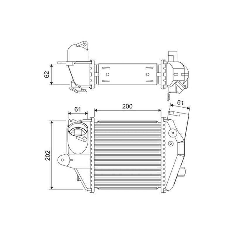 Valeo Intercooler (Charge Air Cooler) 822906