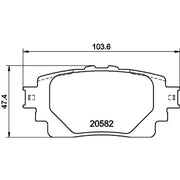 DON Rear Brake Pad Set PCP1806