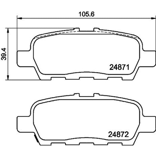 Mintex Rear Brake Pad Set MDB3026